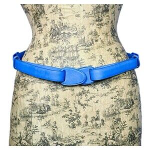 Louis Vuitton Women’s Leather Belt Blue Adjustable Hook Front 31”-34”
